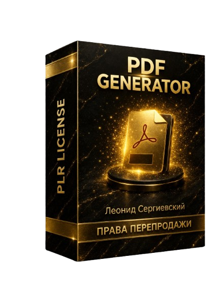 PDF Generator + 100% Права Перепродажи