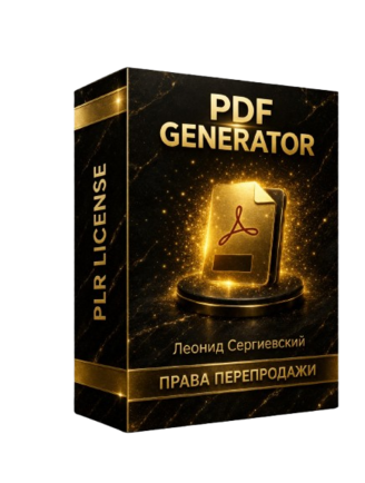 PDF Generator + 100% Права Перепродажи